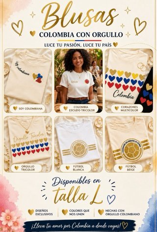 Blusas Colombia Talla S M L XL