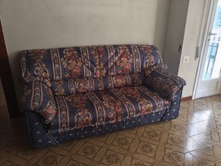 Sofá de tela estampado floral