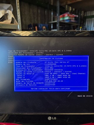 Ordenador HP Elite 7500 Series MT Negro
