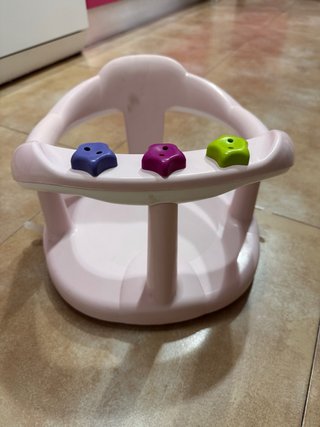 Asiento Ducha Bebé Rosa con Juguetes