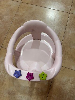 Asiento Ducha Bebé Rosa con Juguetes