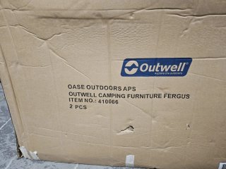 2 Sedie pieghevoli Outwell blu e argentate