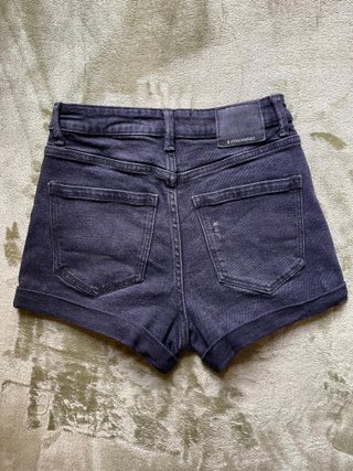Shorts Vaqueros Negros Stradivarius Talla 36