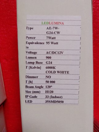 23x Lampadine LED G24 7W