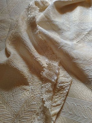 Copriletto matrimoniale vintage pizzo