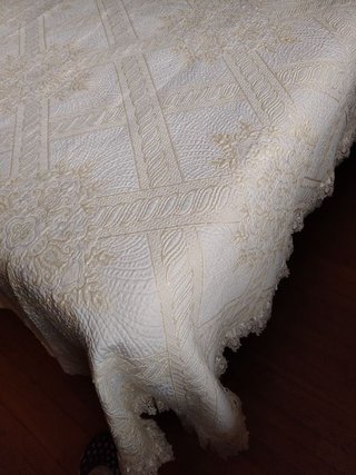 Copriletto matrimoniale vintage pizzo