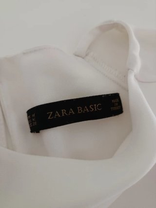 Blusa Zara Blanca Zara manga corta T. M
