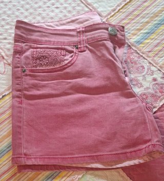 Shorts vaqueros rosas mujer