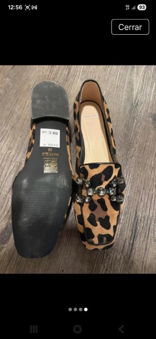 Mocasines  animal print con detalles de  pedrería