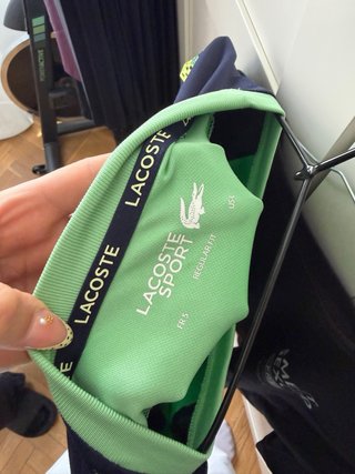 Camiseta Lacoste Sport Verde y Azul Original