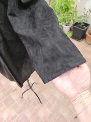 Soprabito in camoscio nero