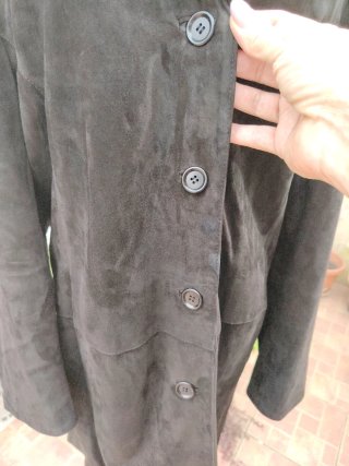 Soprabito in camoscio nero