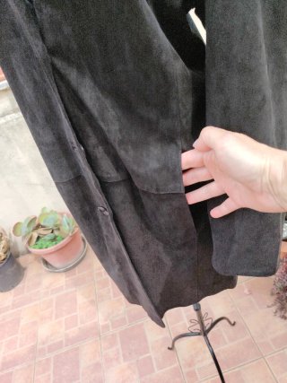 Soprabito in camoscio nero