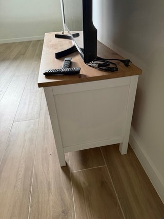 Mueble TV IKEA HEMNES Blanco/Marrón Claro