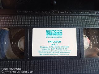 VHS Patlabor Vol.3 Yamato Series Rara