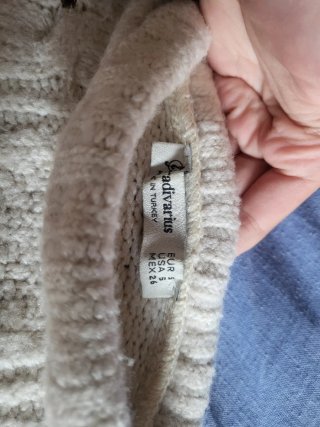 Jersey Stradivarius punto fino crudo