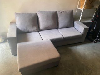 Sofá Chaiselongue Gris Tela