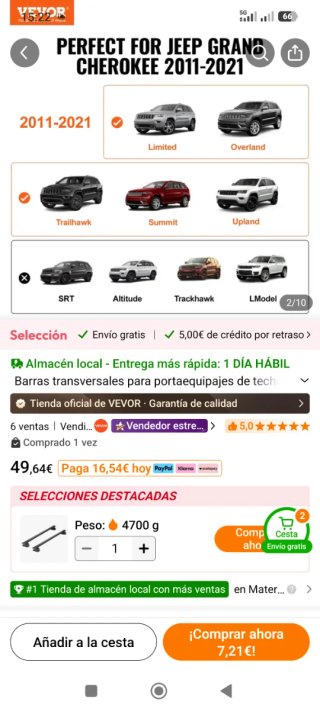 Barras Transversales para Portaequipajes