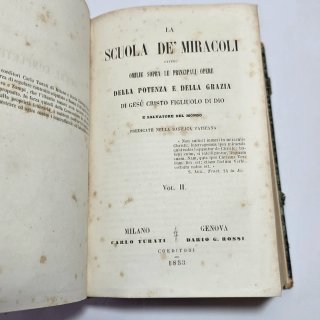 Libro antico - La scuola de' miracoli 1853