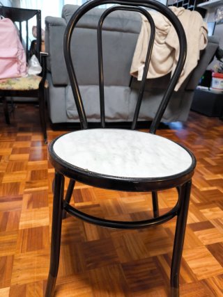 Sedia da bar con sedile in marmo