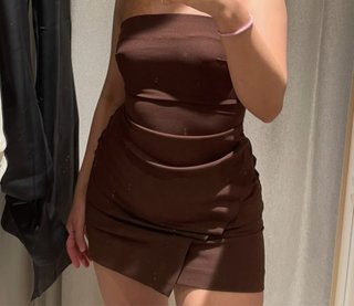 Vestido marrón mini