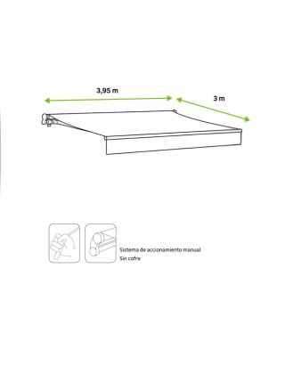 Toldo de fachada beige