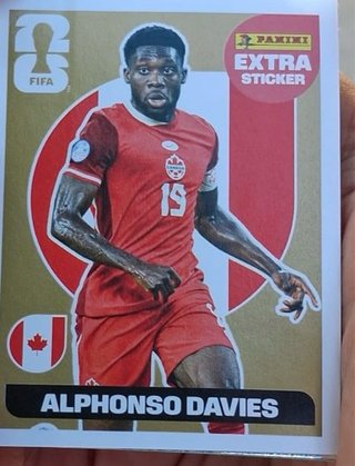 Carta Panini Extra Mundial Alphonso Davies