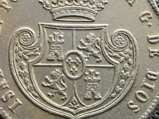 Isabel II 1848 1/2 Real 5 Décimas