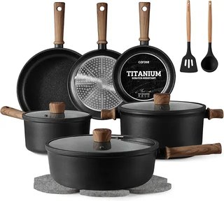 Set Carote Pentole e Padelle con Coperchi