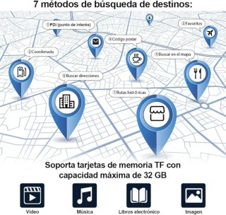 Navegador GPS Bluetooth 7 Camión