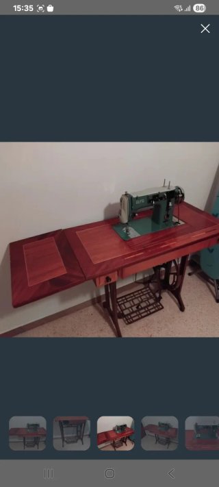 ALFA Máquina de coser con mueble y patas hierro
