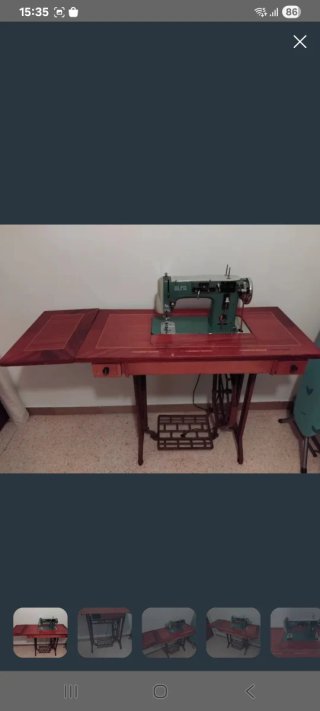 ALFA Máquina de coser con mueble y patas hierro