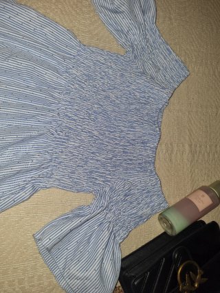 Vestito farfalle bianco e blu taglia unica