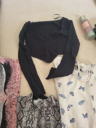 Vestito farfalle bianco e blu taglia unica