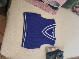 Vestito farfalle bianco e blu taglia unica