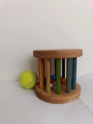 Rueda grande montessori in legno sonaglio