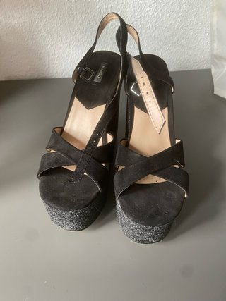 Sandalias Mango Tacon Plataforma Fiesta