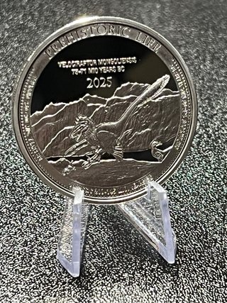 Moneda Plata Velociraptor 1 Onza Congo 2025