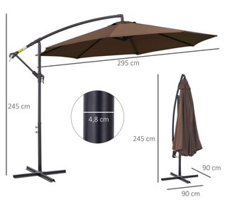 Parasol Excéntrico Inclinable con Manivela