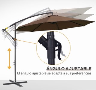 Parasol Excéntrico Inclinable con Manivela