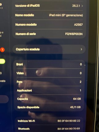 iPad mini 6 Argento