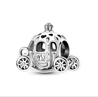 Charms cuentas abalorios Pandora Carruaje Plata s9
