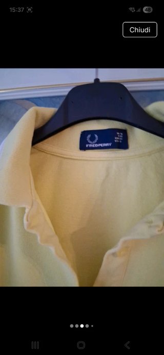 Polo Fred Perry Giallo Profili Bianchi