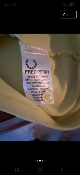Polo Fred Perry Giallo Profili Bianchi
