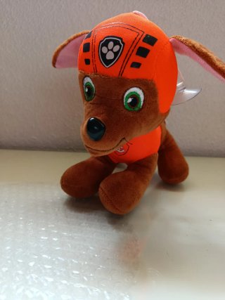 2 peluches Super Wings y patrulla canina