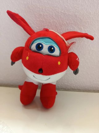 2 peluches Super Wings y patrulla canina