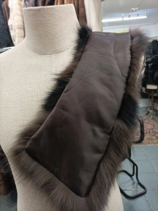 Collo in Volpe Marrone/Nero