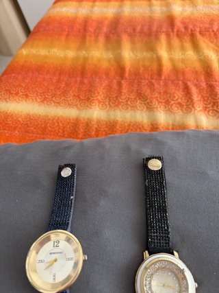 Coppia Orologi Donna Blu e Oro
