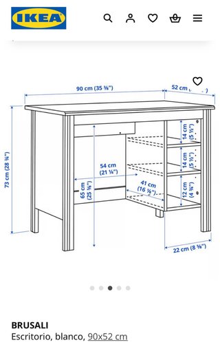 Escritorio IKEA Madera 90x52