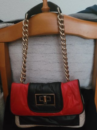 Bolso Purificación García azul marino/Rojo, beige